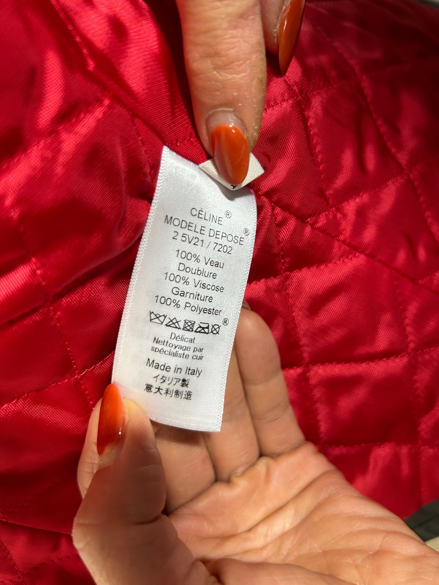 Authentic Celine leather jacket