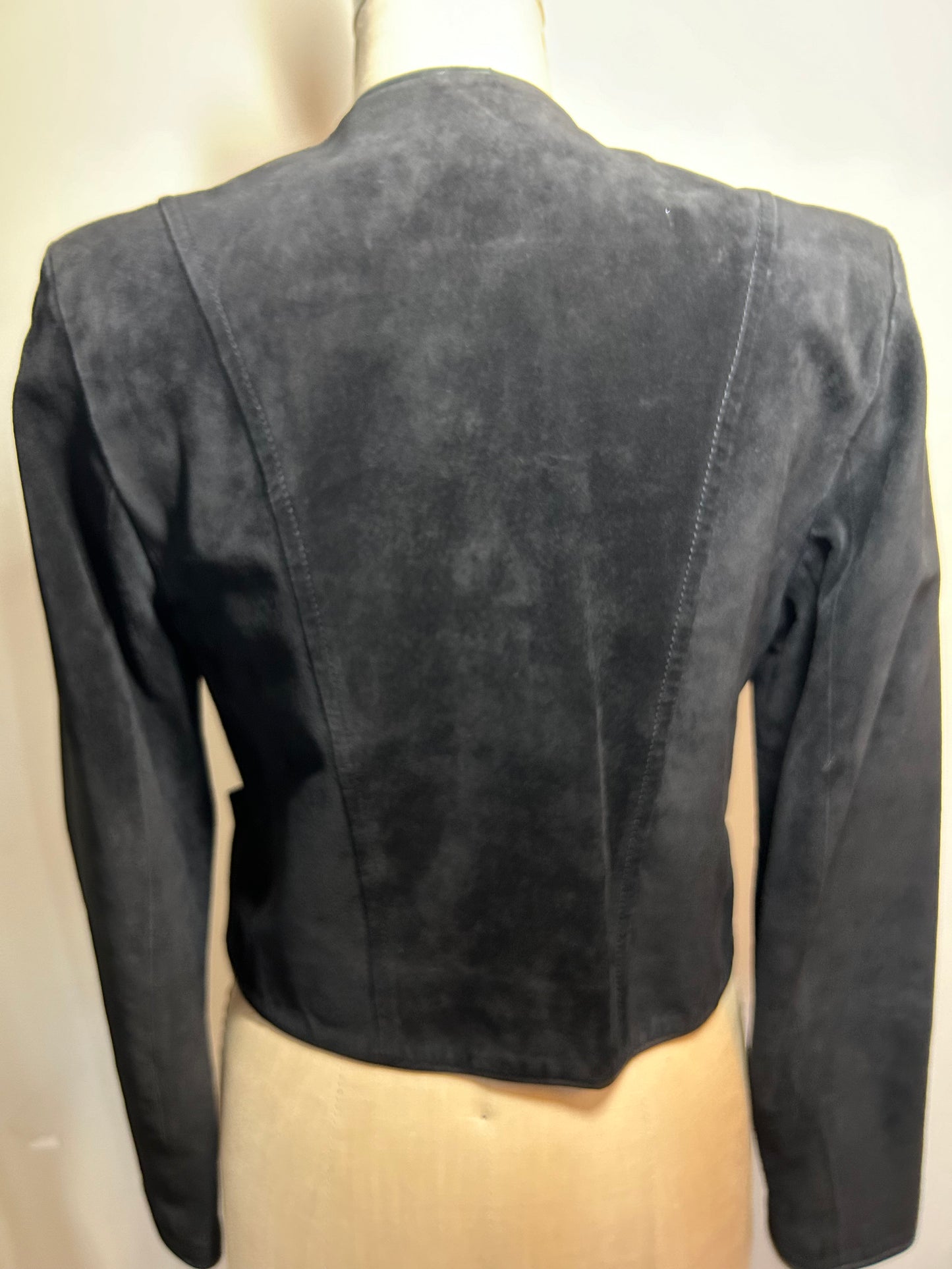 Authentic Celine suede leather black jacket size 38